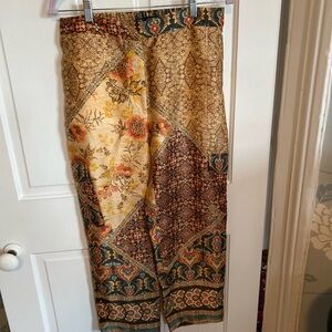 Zara Boho Patterned Pants, elastic waist size M. $20